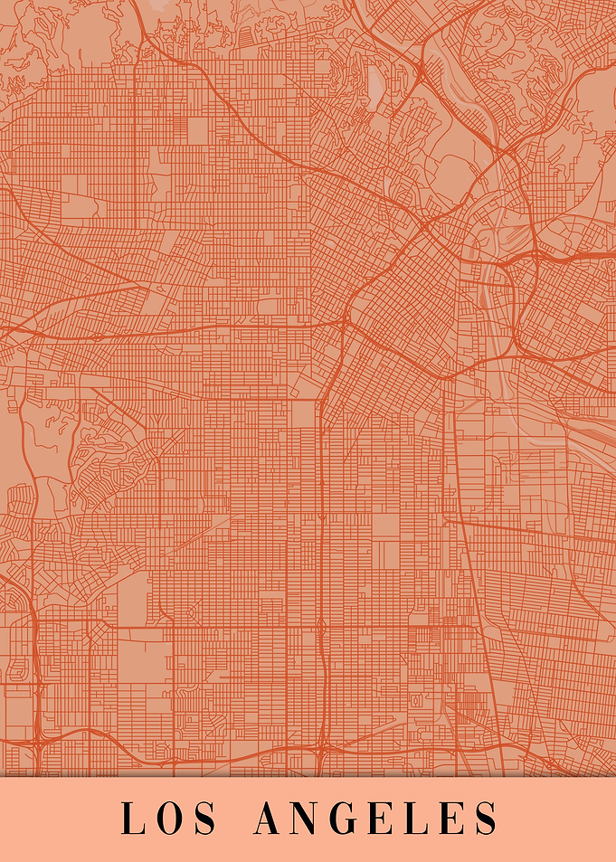 Los Angeles Orange Map