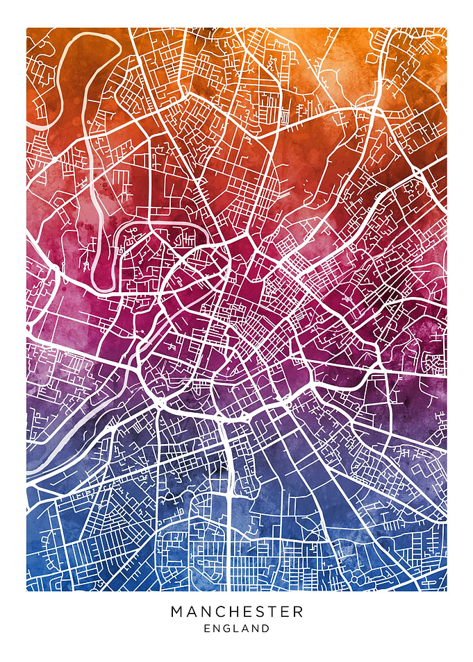 Manchester England Map