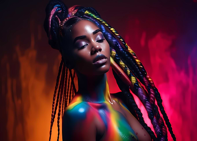 Colorful African princess