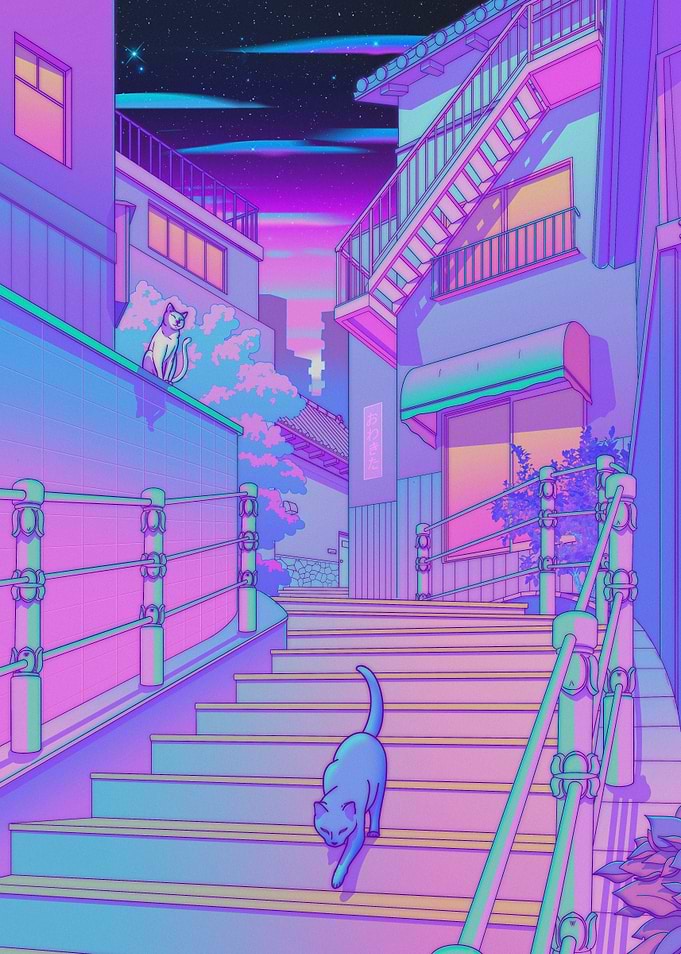 Nightfall in Neko City