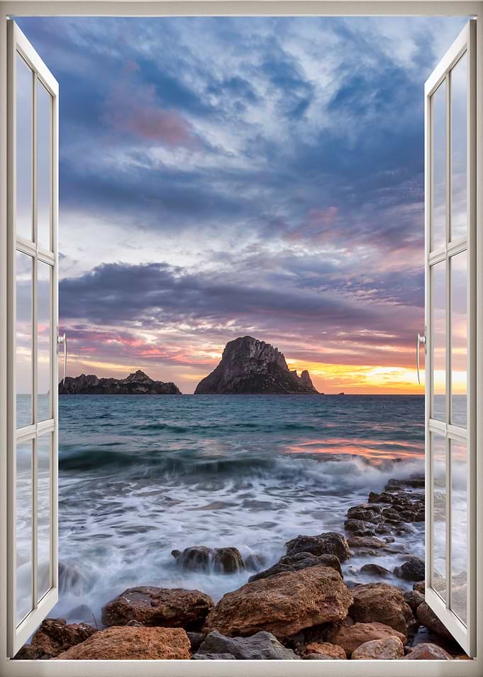 Window view ibiza es vedra