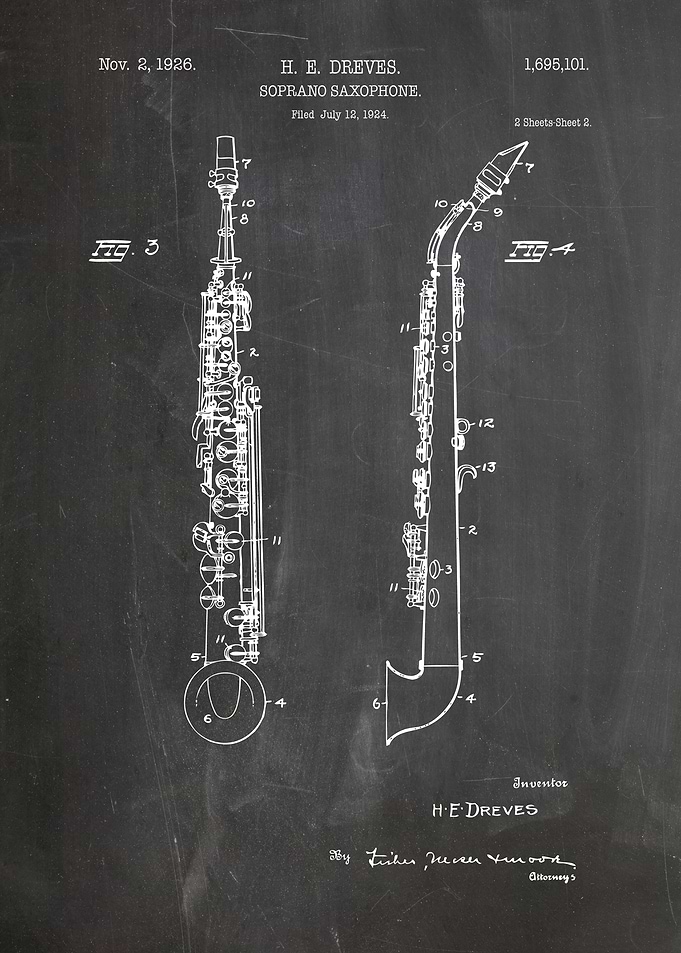 Soprano saxophone patent