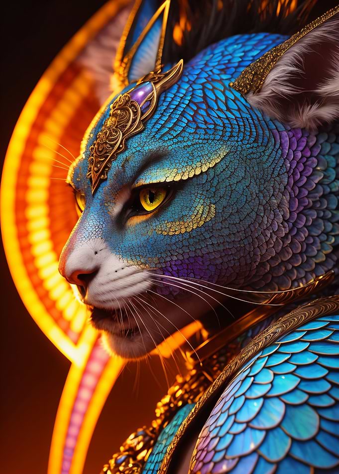 Fantasy Cat Like Dragons