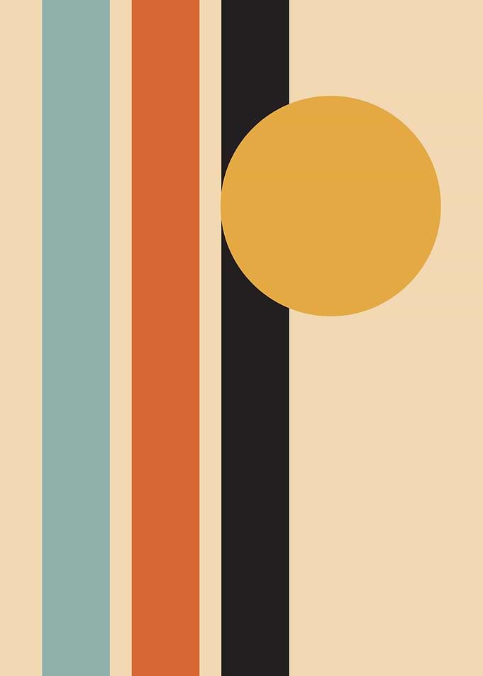 Classic Retro Bauhaus Sun