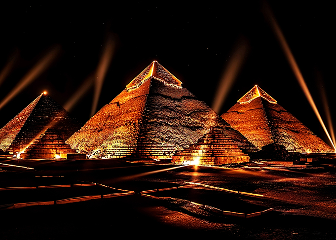 Lightning pyramids