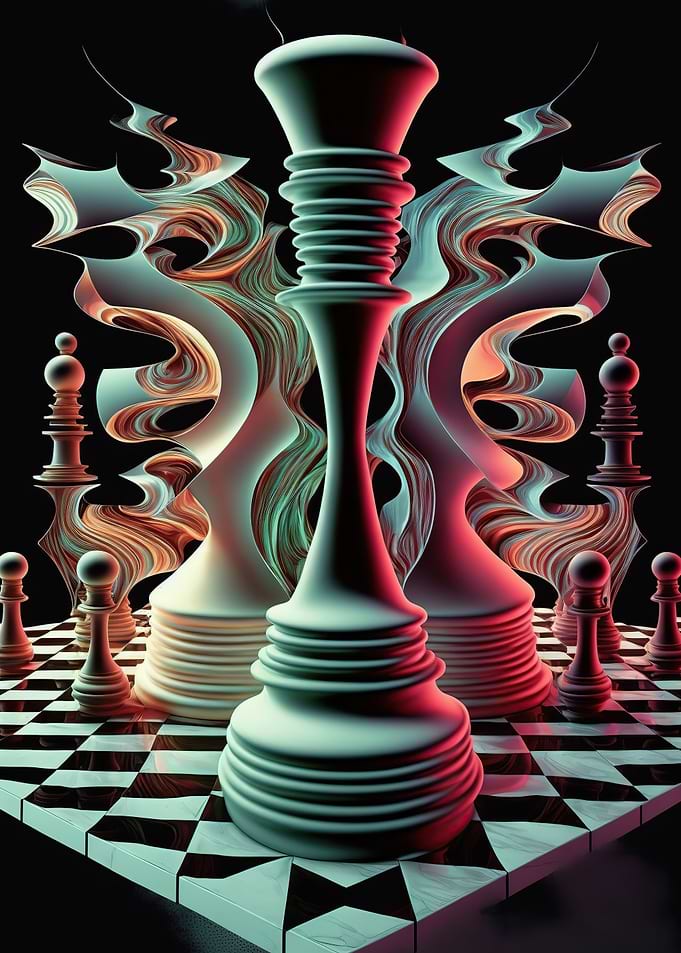 Game chess neon