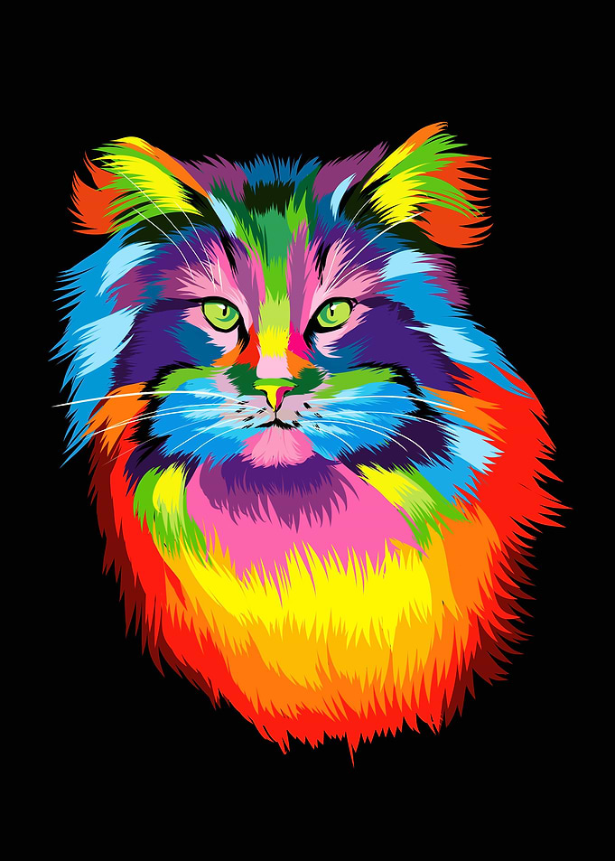 Cat face portrait