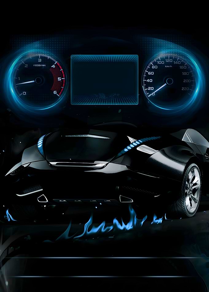Neon Car Dashboard