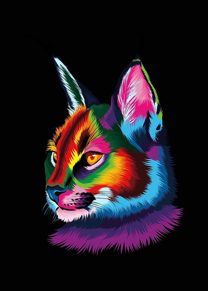 Caracal head portrait