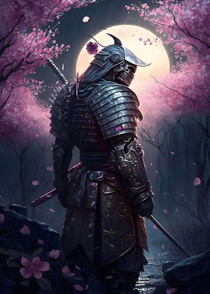 Moon light cherry blossom
