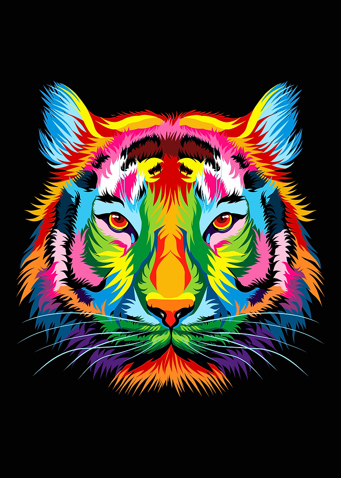 Tiger head portrait