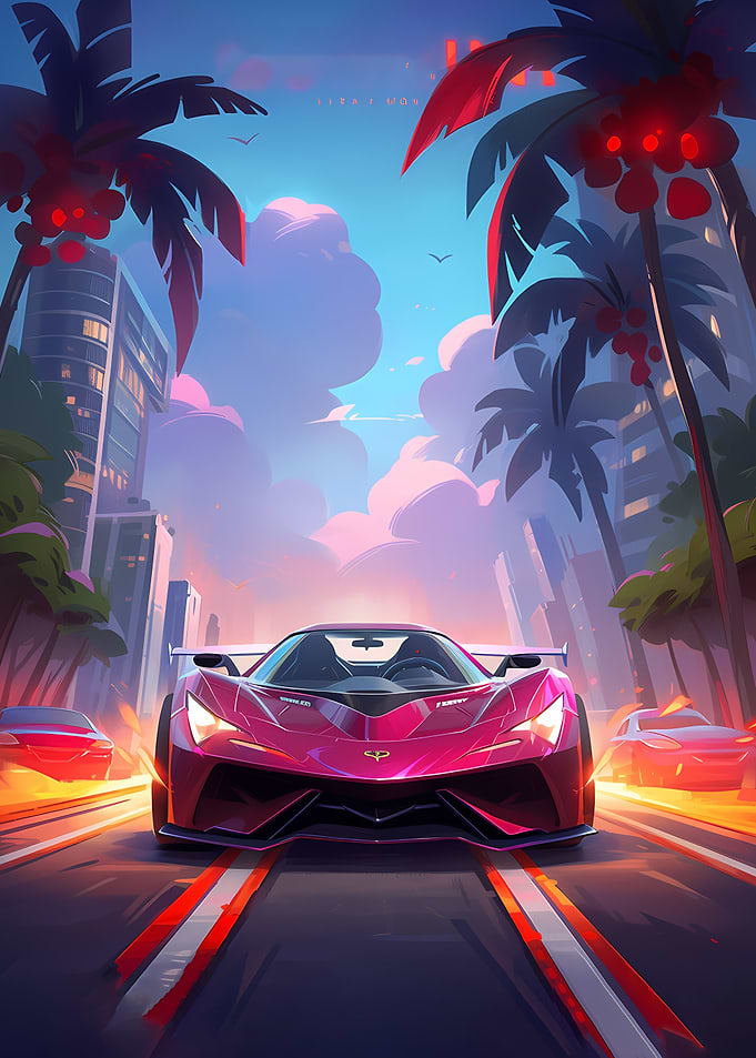 Retro 80s Car