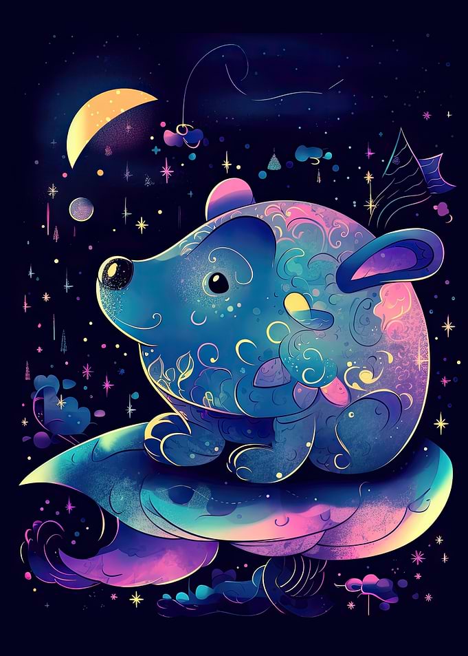 Cute Animal Neon Colors