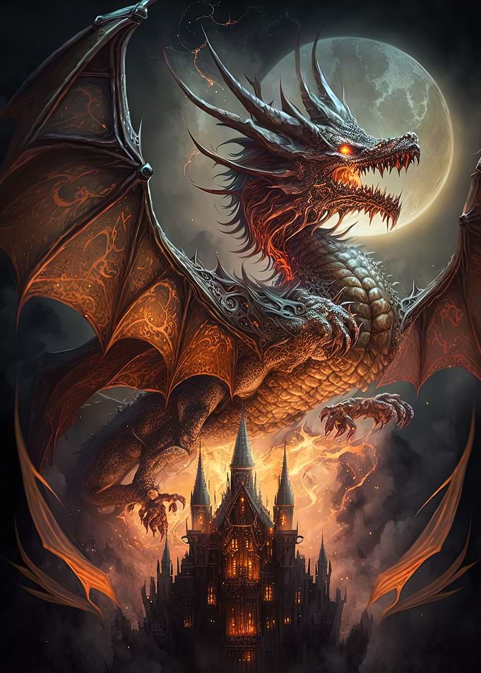 burning castle