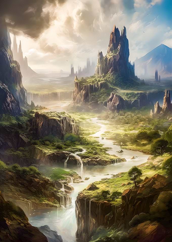Epic medieval landscape