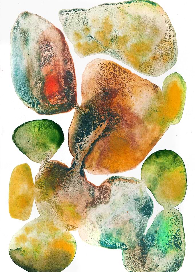 Watercolor sediments art