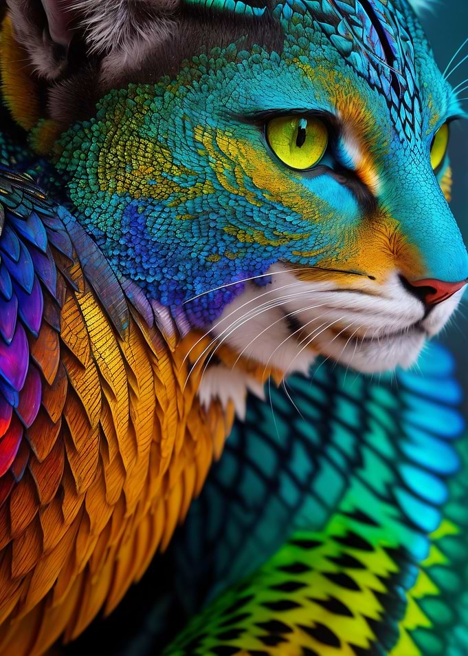 Fantasy Cat Like Dragons
