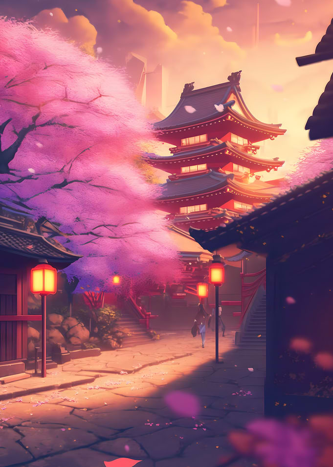 Cherry Blossom Japan Art