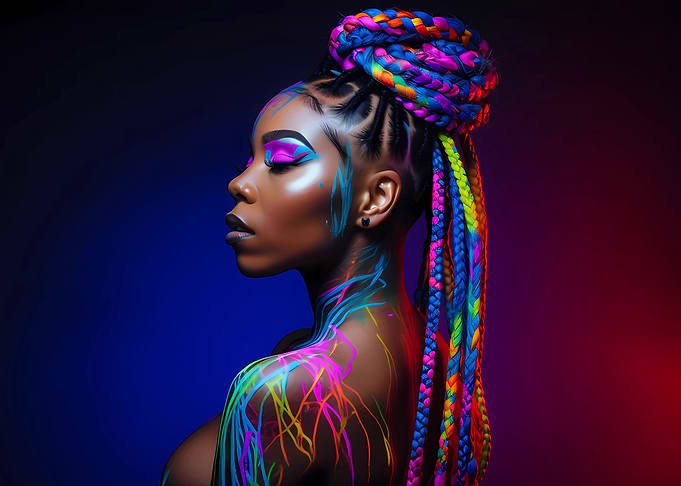 Colorful African princess