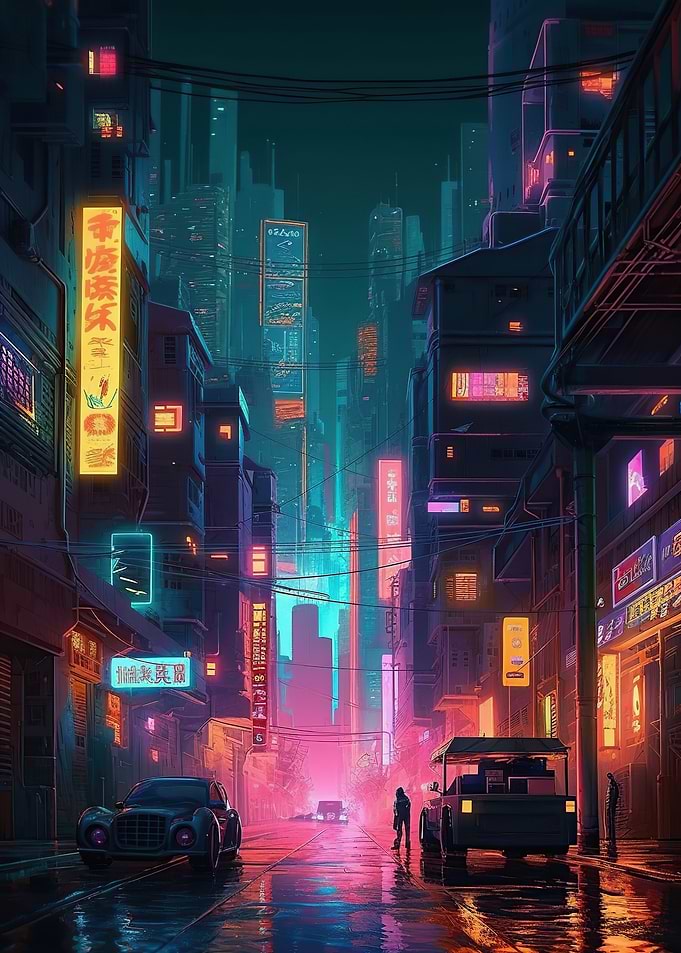 Neon Lofi Cyberpunk