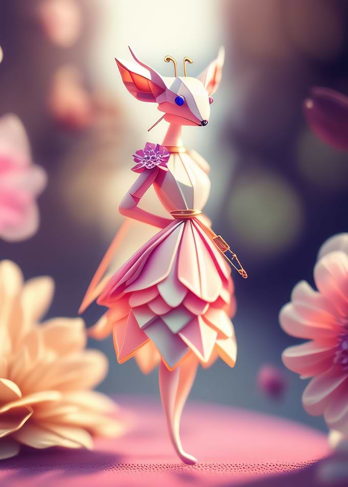 Origami Paper woman