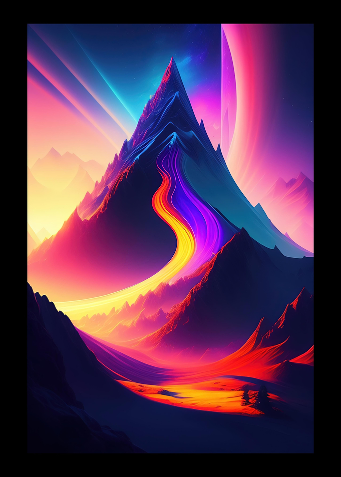 Colorful Pointed Mountain