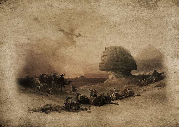 The simoom Desert of Gizeh