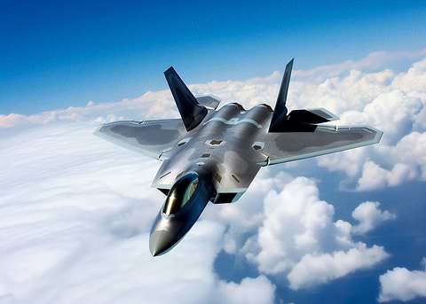 F22 Raptor — man cave metal poster