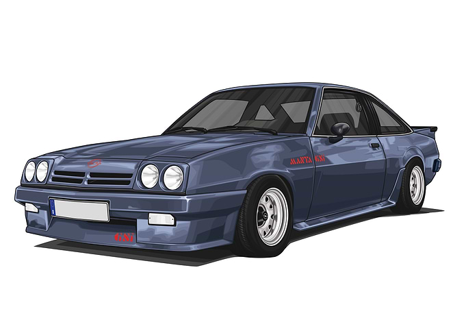 Opel Manta GSi Estorilblue