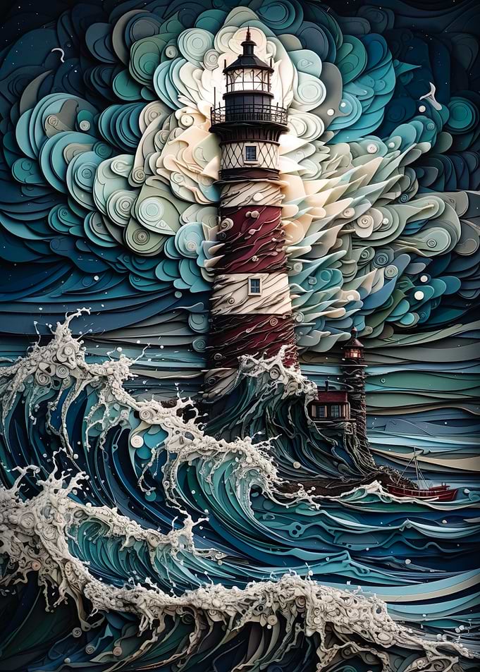 Lighthouse in the storm