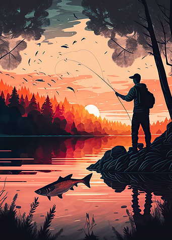 Fisherman fishing