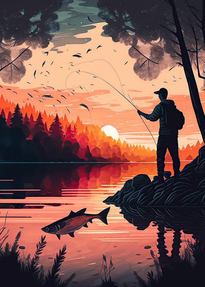 Fisherman fishing
