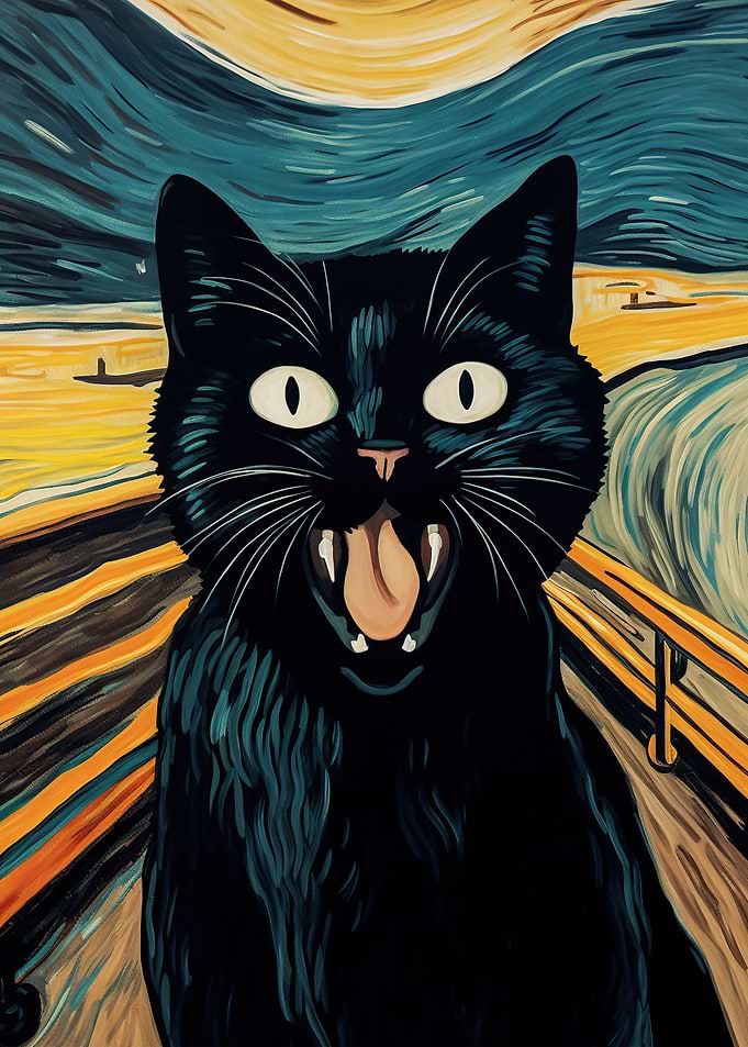 Black Magic Black Cat Art