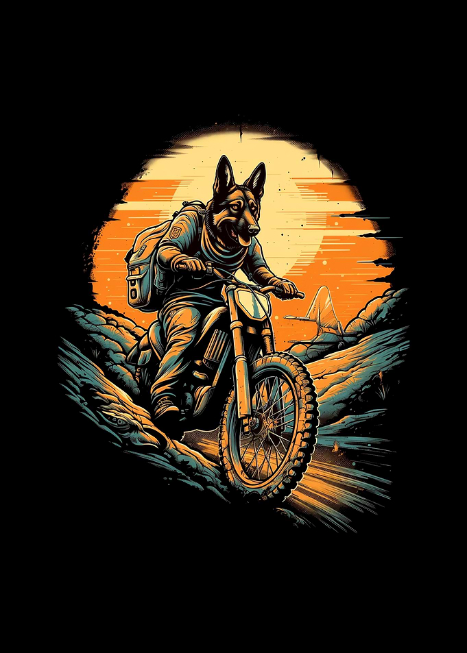 Dirt Bike German Shepherd