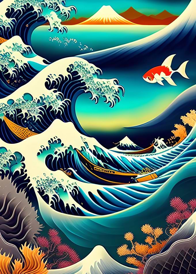 Flying Wave Fish