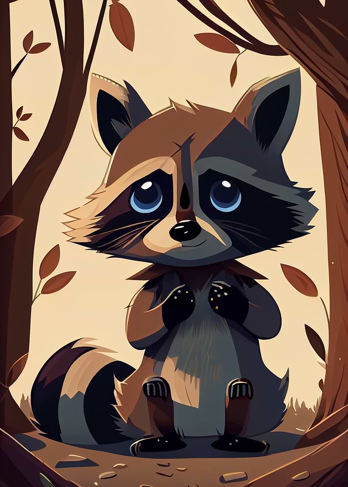 Cute Raccoon Animal