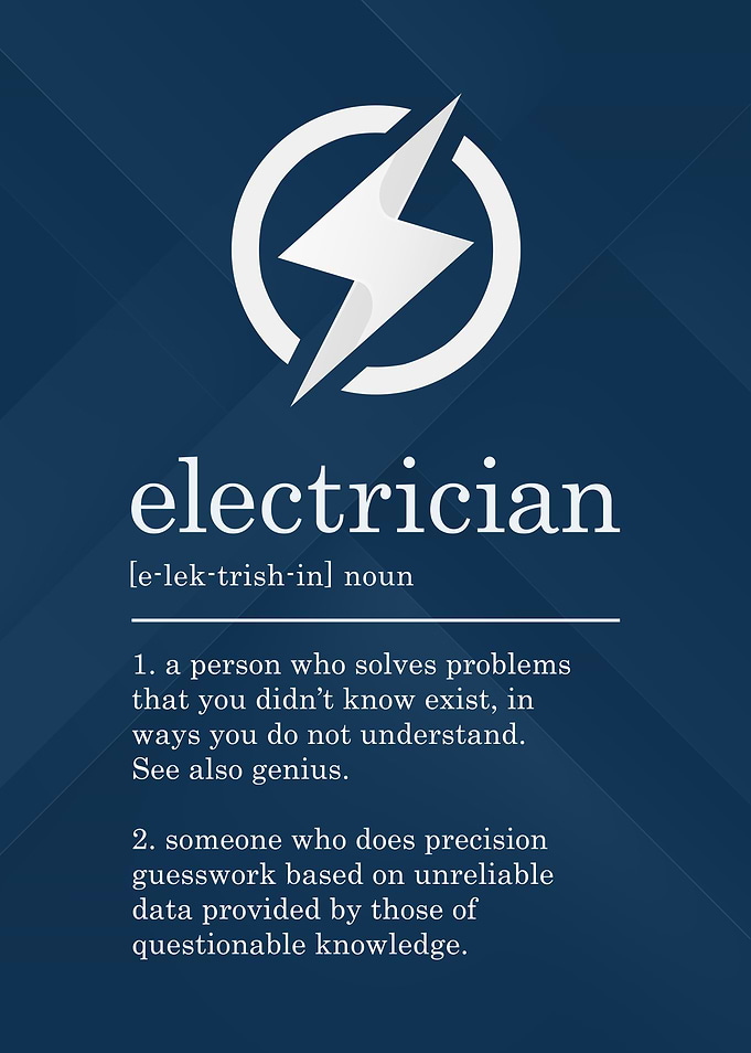 Funny Electrician Sign