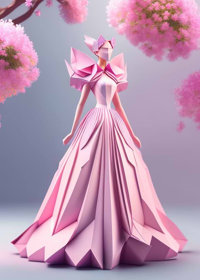 Origami Paper woman
