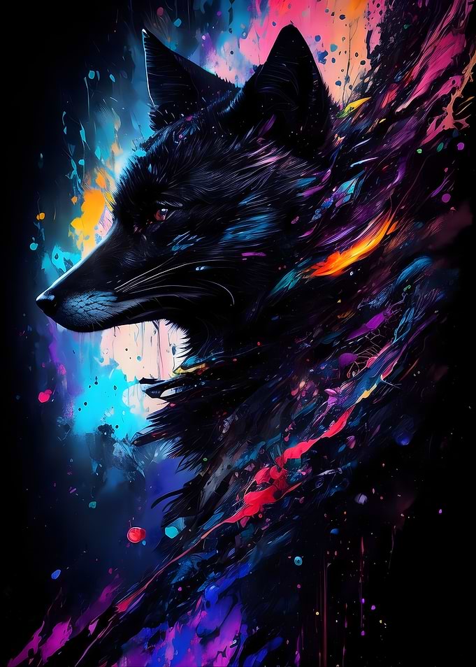 Black Fox Portrait