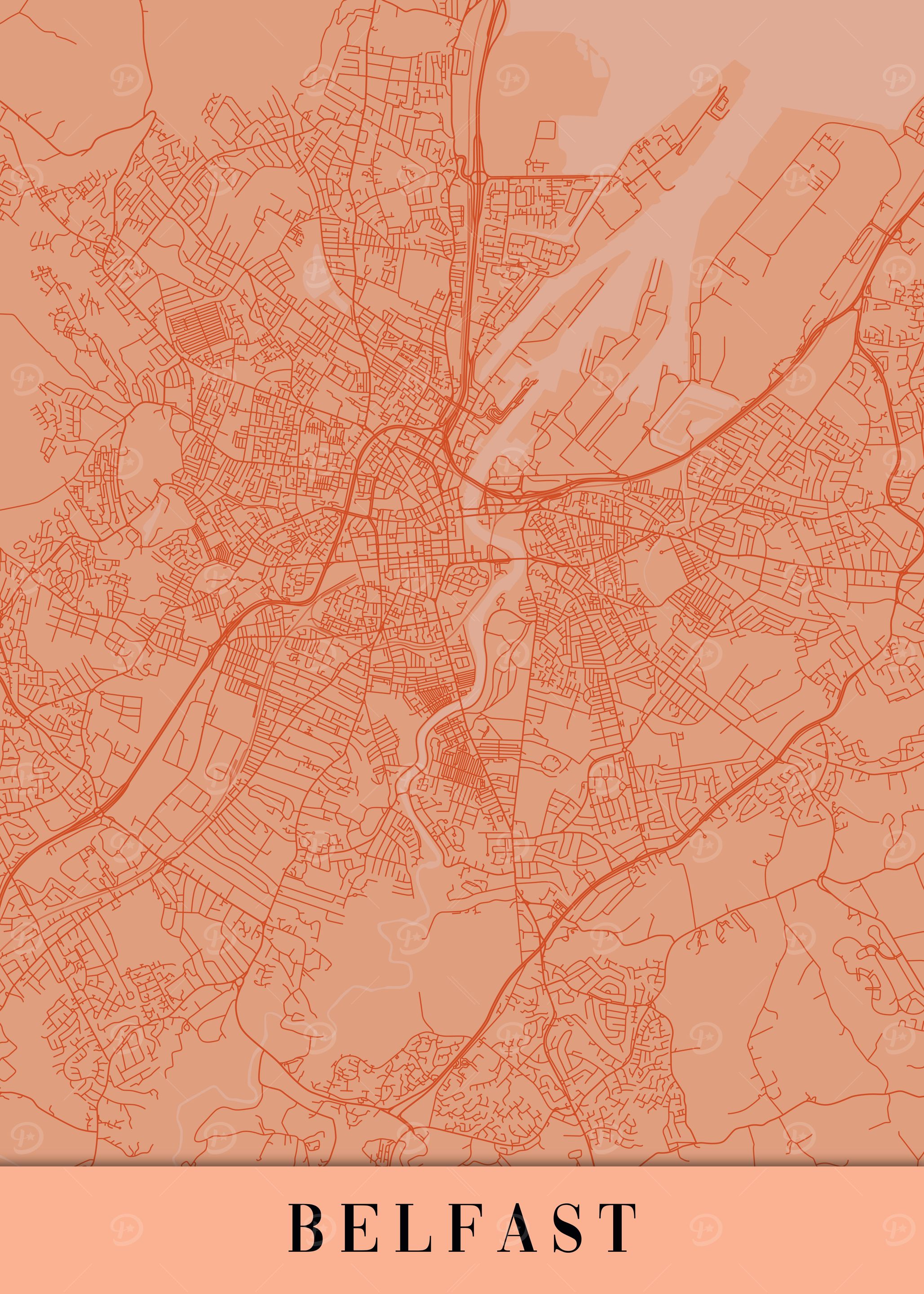 Belfast Orange Map