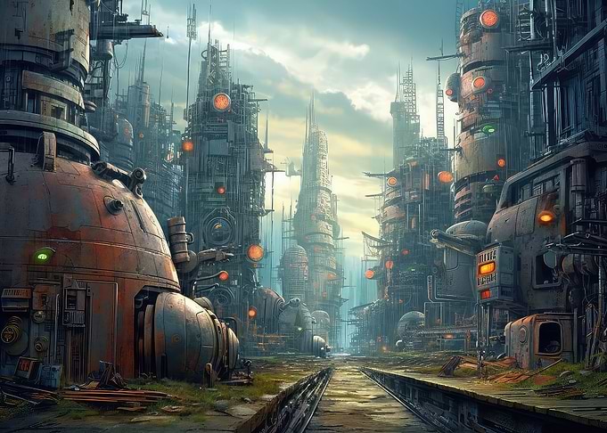 A futuristic city