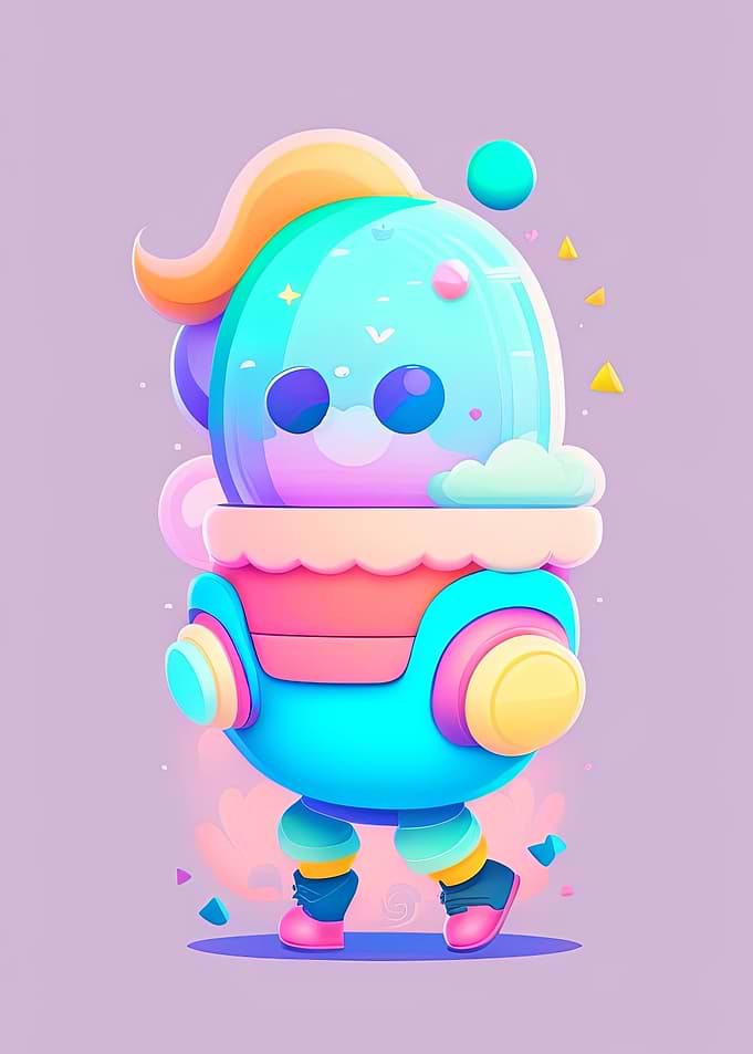 Cartoon candy monster