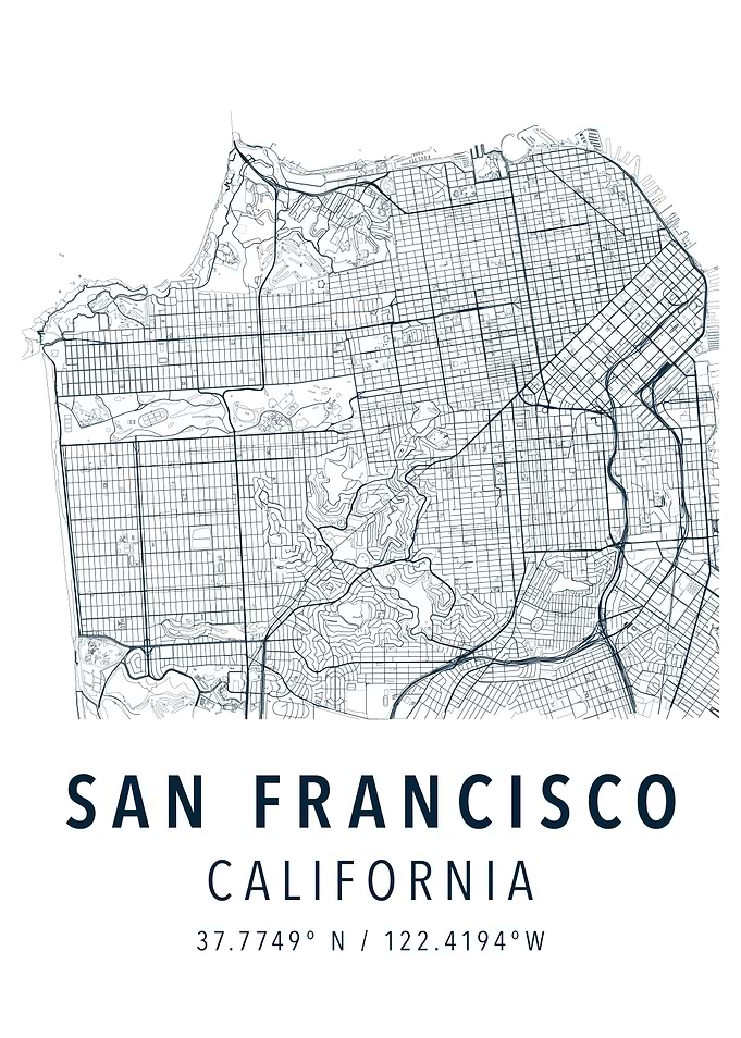 San Francisco simple map
