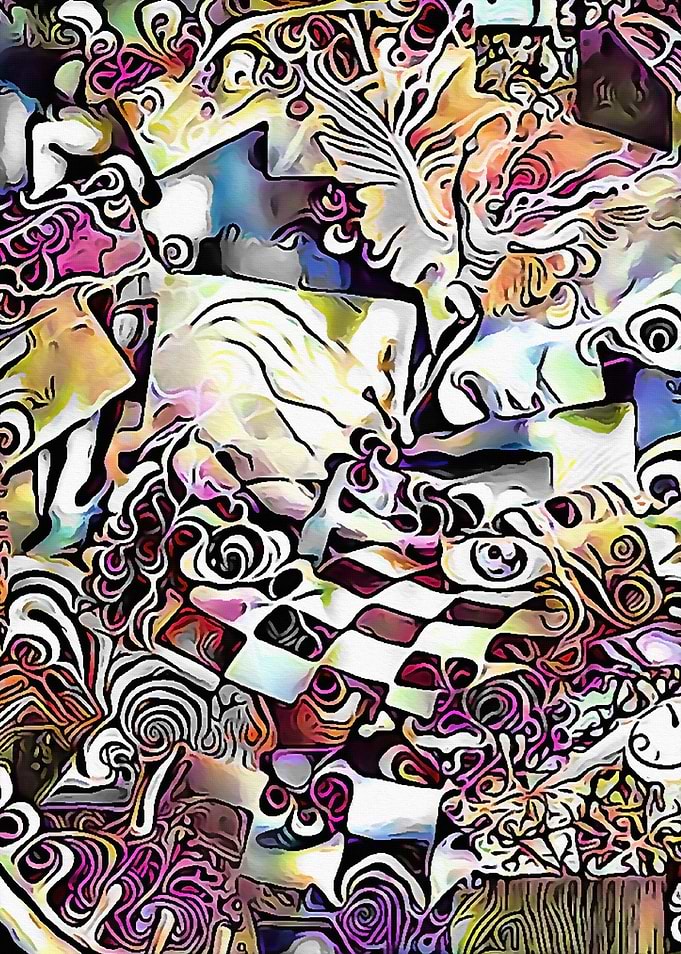 Face in an abstract