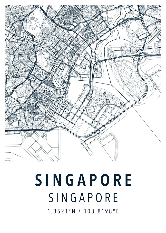 singapore simple map
