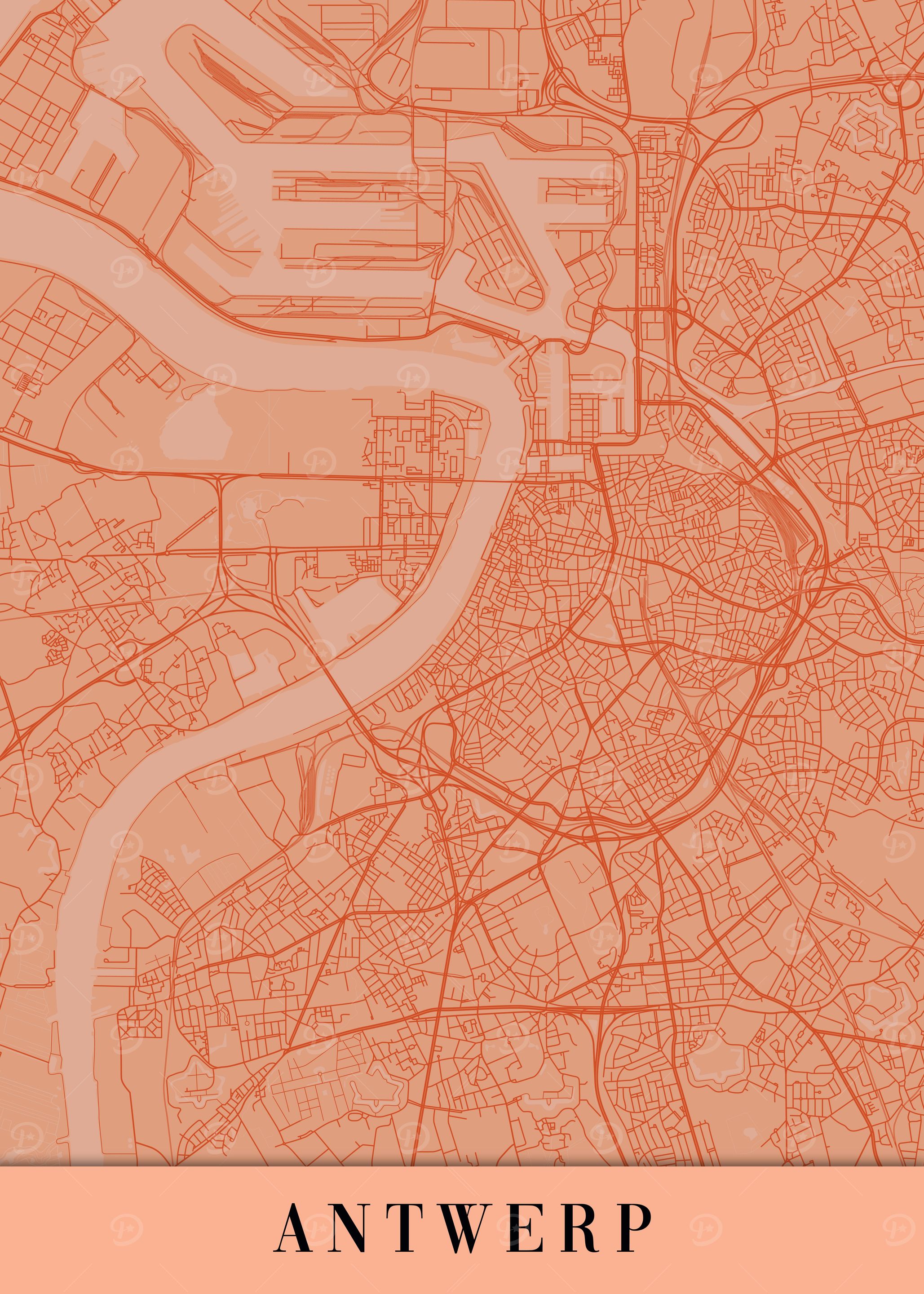 Antwerp Orange Map