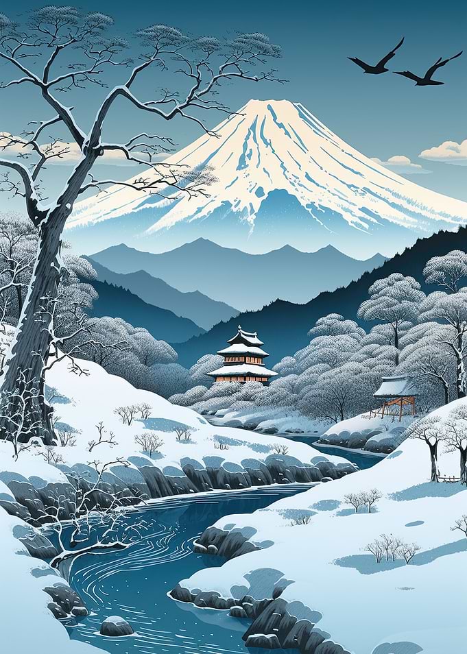 Mount Fuji in the Winter