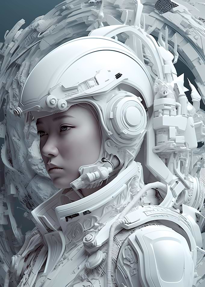 Paper Fractal Astronaut