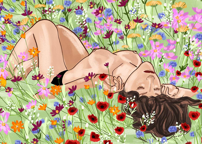 Floral Paradise Sexy Lady