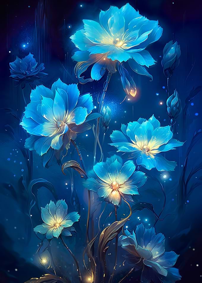 Blue starlight flower